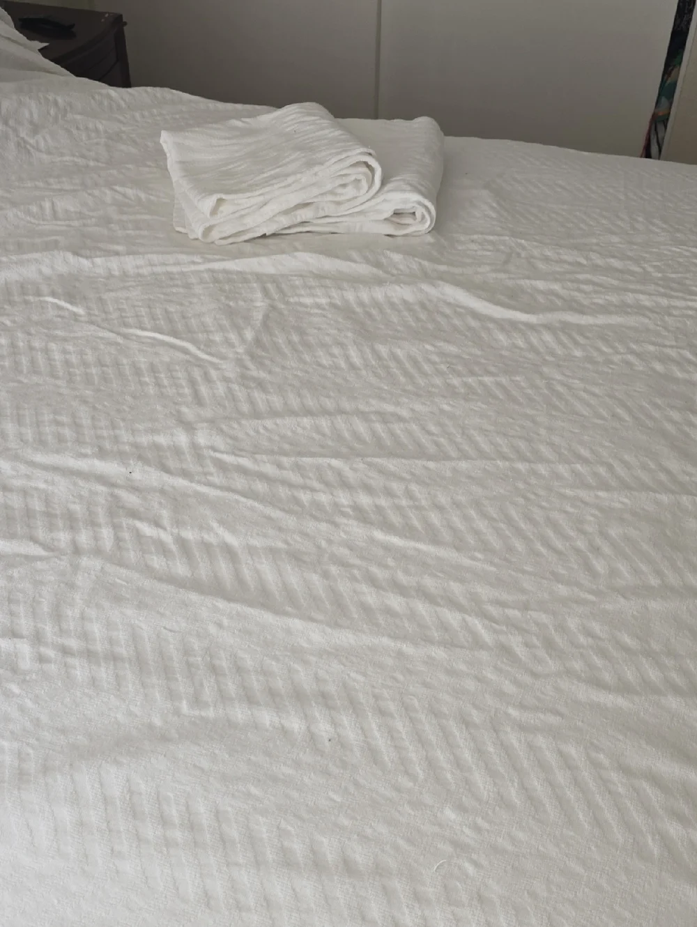 Docofil White Textured Cotton Duvet Bedding King Set -‎ Brand: 100